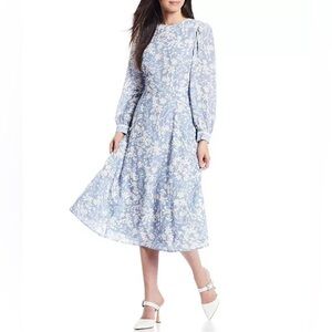 Antonio Melani x Born On Fifth Alizee Floral Midi Dress Blue size 8